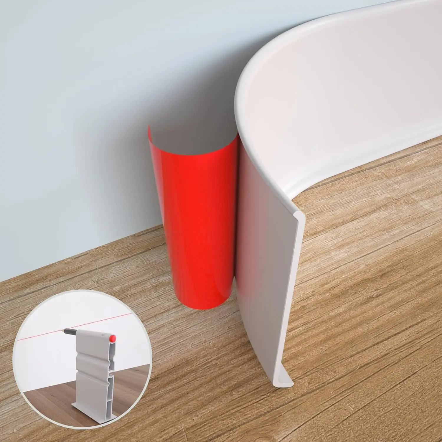 Baseboard Molding Trim - Flexible Sockelleistenverkleidung, 6 Zoll x 60