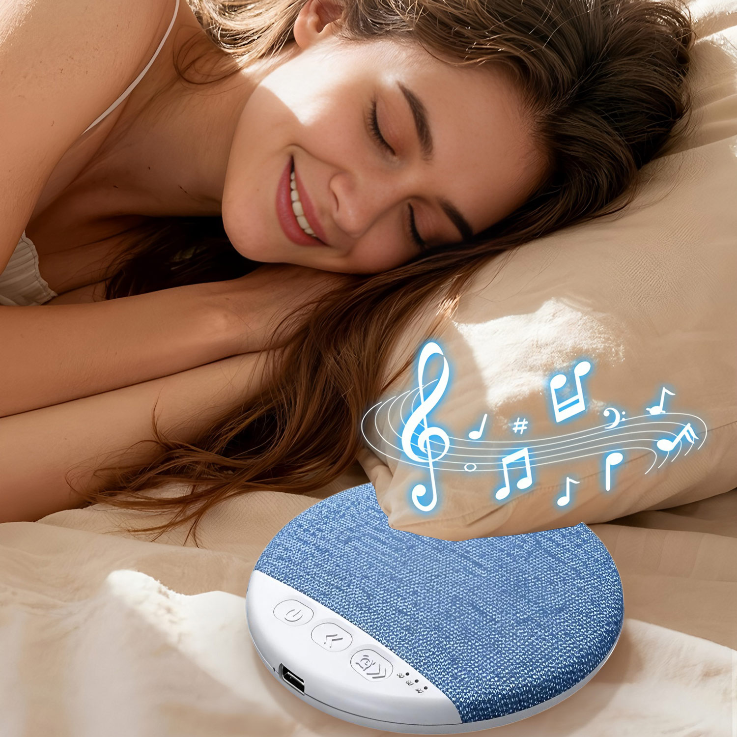 Home Improvement Music - Unter-Kissen-Lautsprecher Bluetooth Kabelloser Stereo-Soundgenerator zur Schlafverbesserung