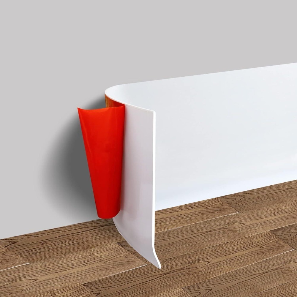 Baseboard Molding Trim - PVC-Sockel-Formbesatz, flexibler Vinyl-Wandrand-Aufkleber, selbstklebend, wasserdicht, Taillenlinie,