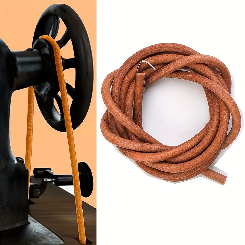 Home Improvement Mall - Langlebiger brauner Rindsleder-Pedal nähmaschinen gürtel-einfach zu