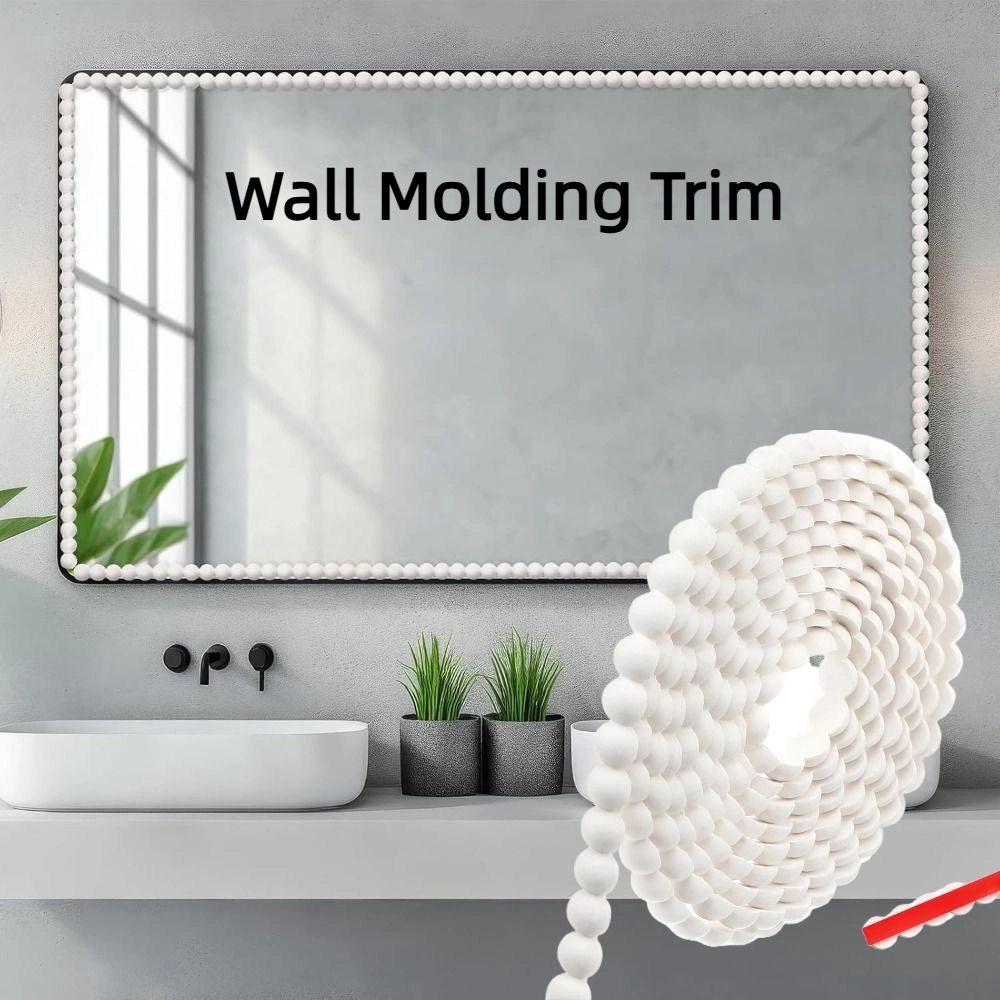 Baseboard Molding Trim - DIY-Dekoration, 3 Meter, Wandleistenbesatz, bemalbar, selbstklebend,