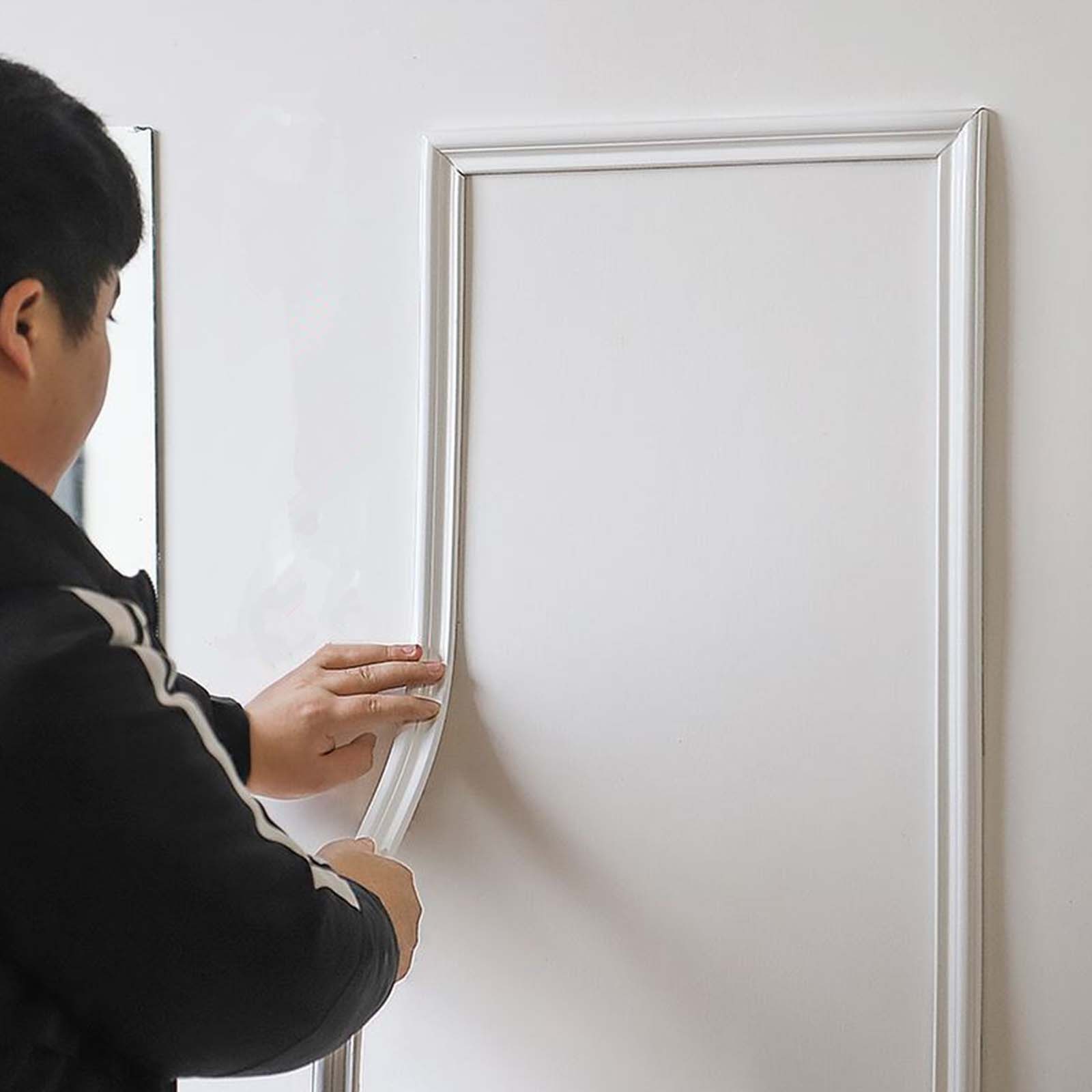 Baseboard Molding Trim - Sockelleiste Geprägte TV-Hintergrundverkleidung DIY Dekor-Aufkleber Weiße