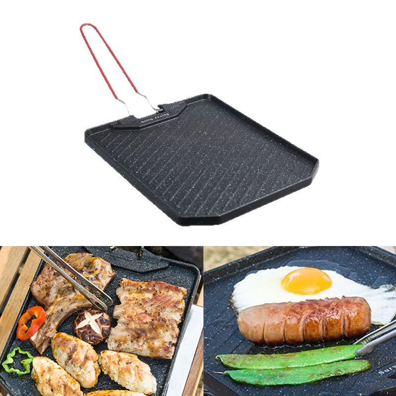 Home Improvement Mall - Outdoor-Camping-Grillpfanne, antihaftbeschichtete Bratpfanne für den Haushalt,