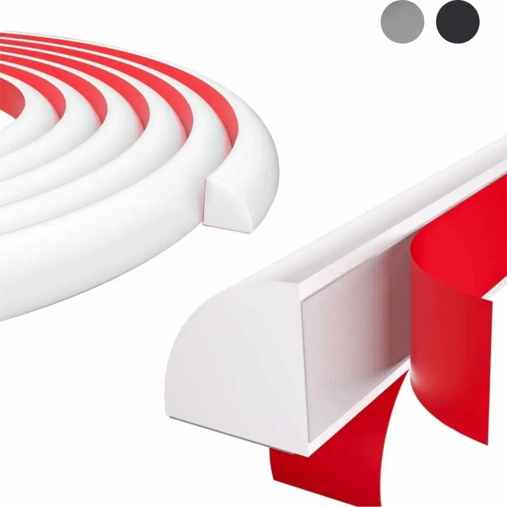 Baseboard Molding Trim - Abziehen und Aufkleben, Viertelrundform, selbstklebender Wand-Eckenschutz,