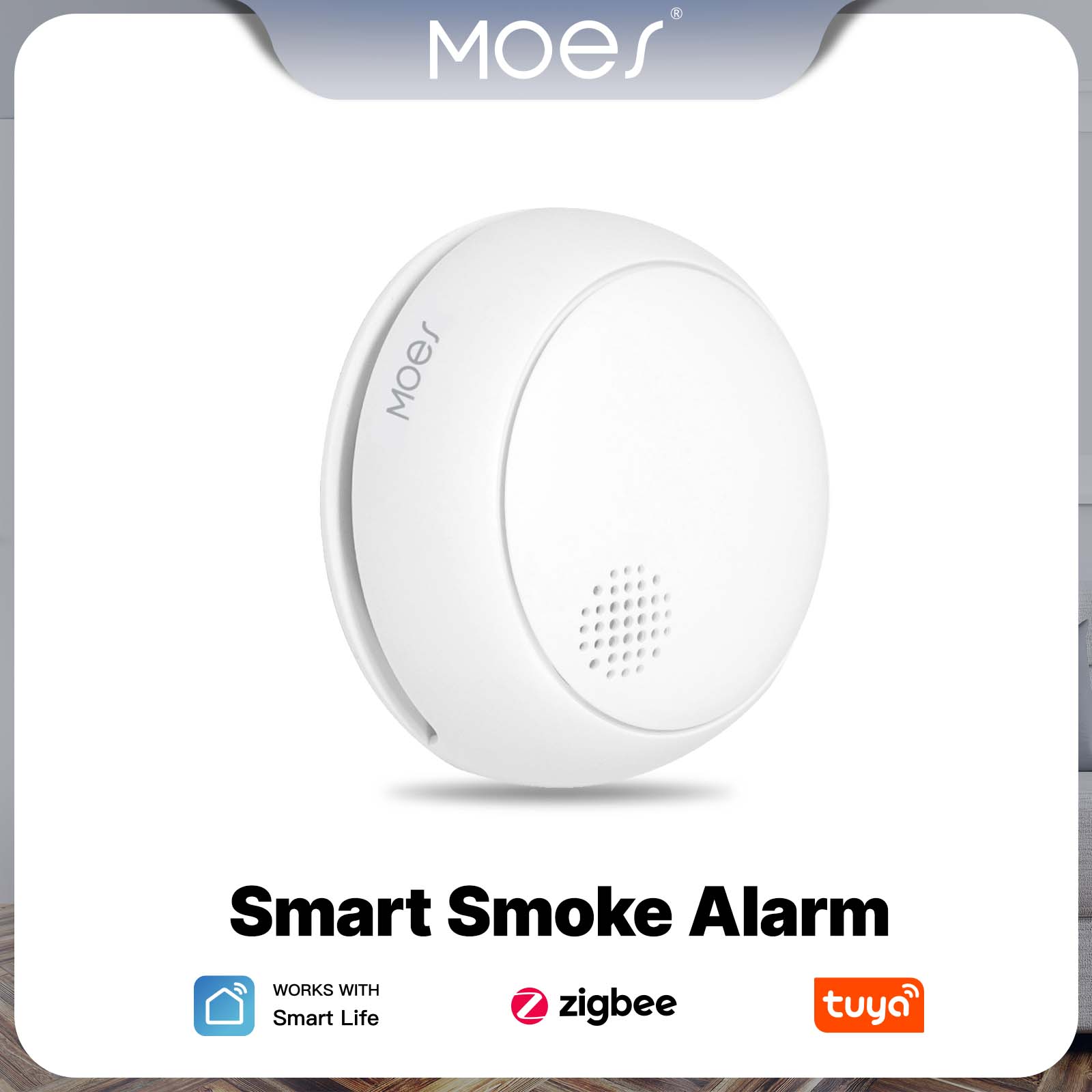 Home Improvement Kitchen - MOES ZigBee Smart Rauchmelder, kabelloser Feuermelder,