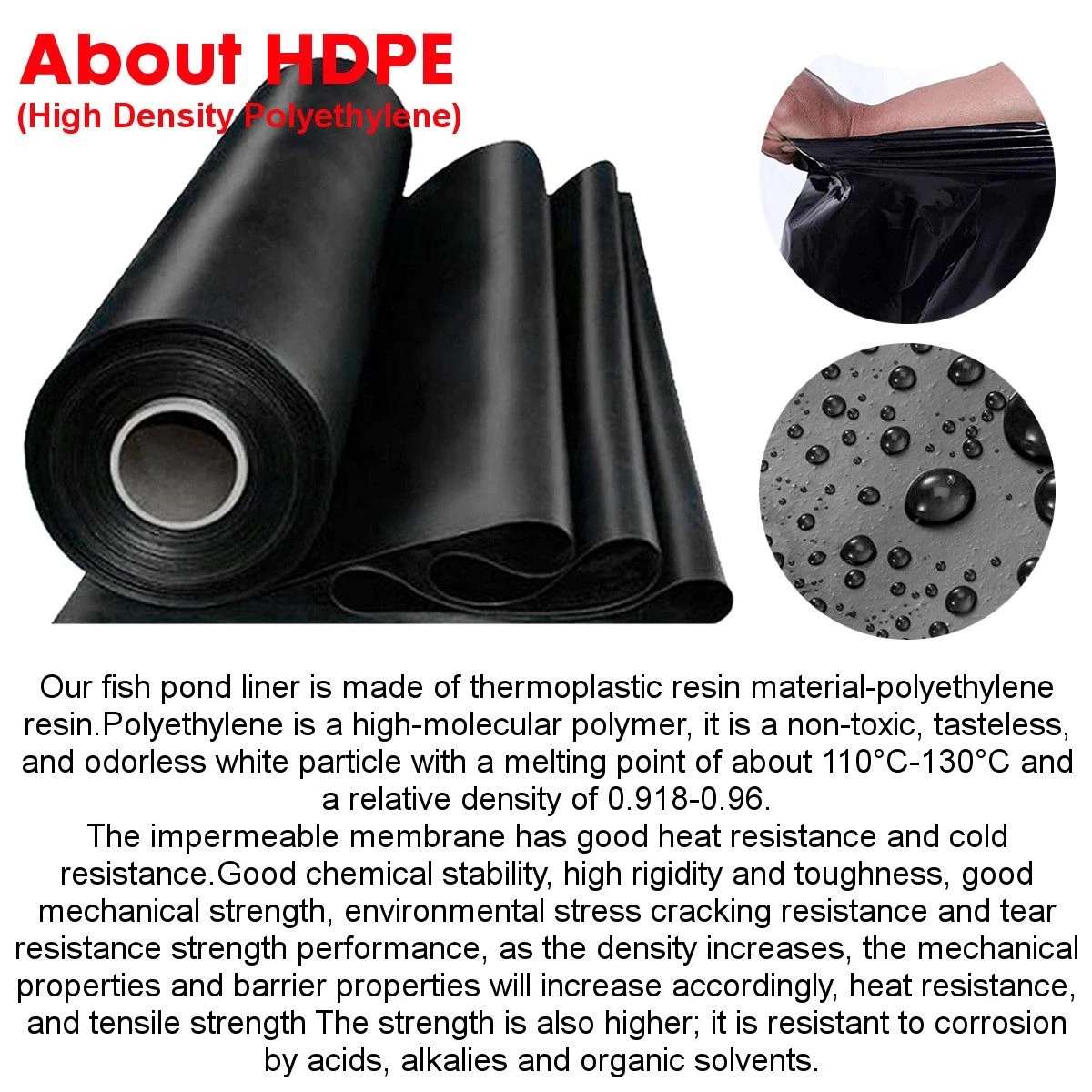 Dicke wasserdichte HDPE-Membra – Home Improvement Mall Bewertung und Preis