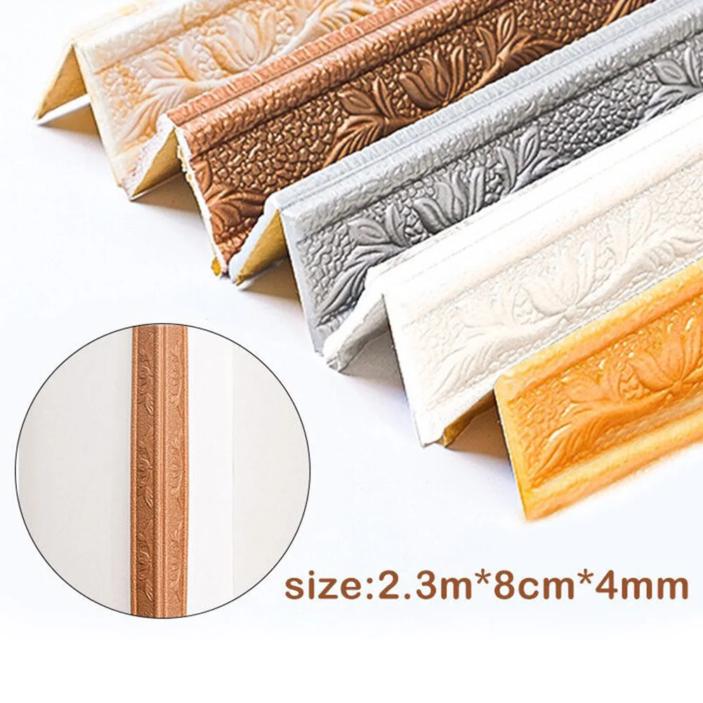 3D Selbst Aufkleber Wand Baseb – Baseboard Molding Trim Bewertung und Preis