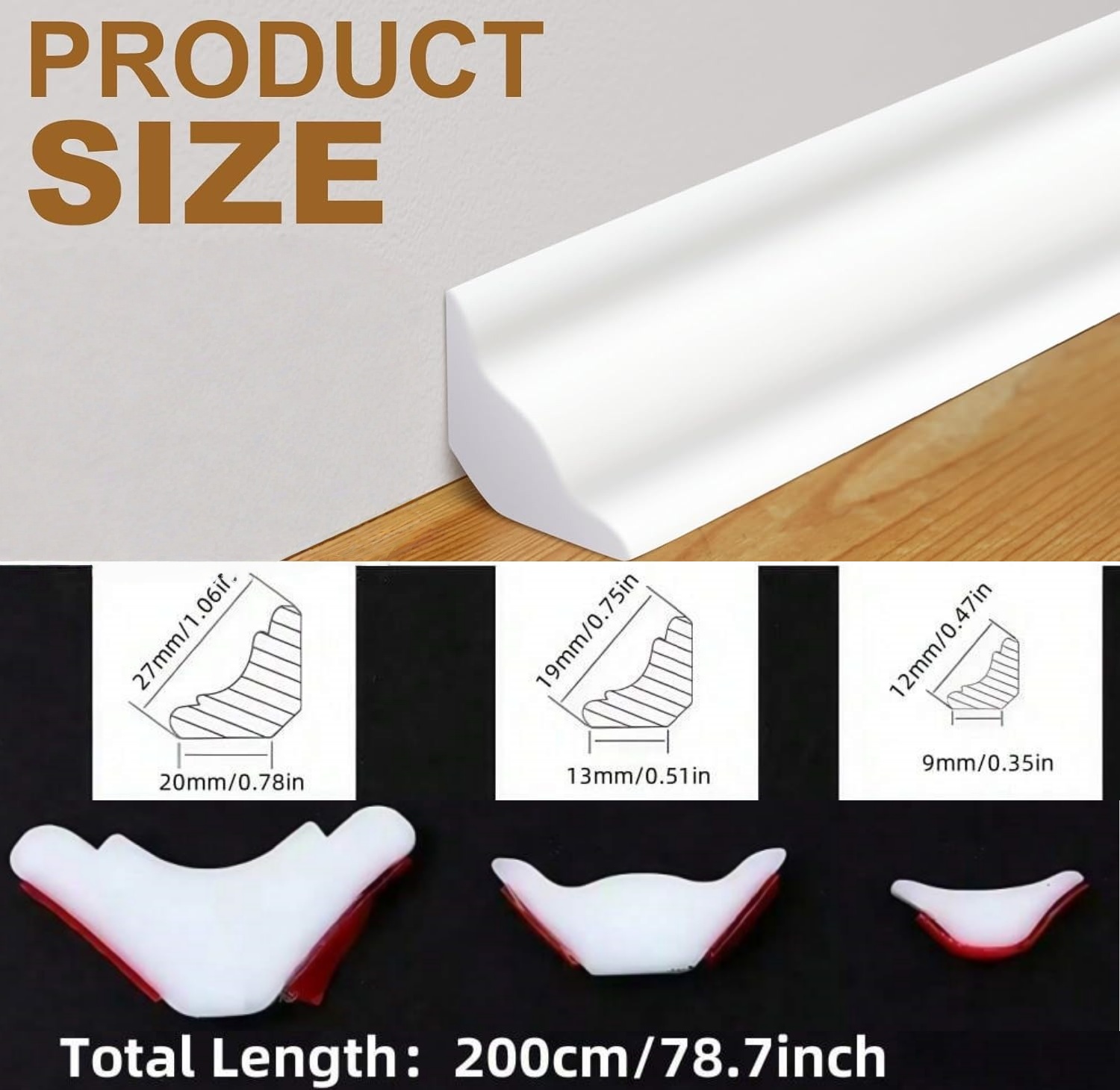 1 Stück Selbstklebende TPE-Mat – Baseboard Molding Trim Bewertung und Preis