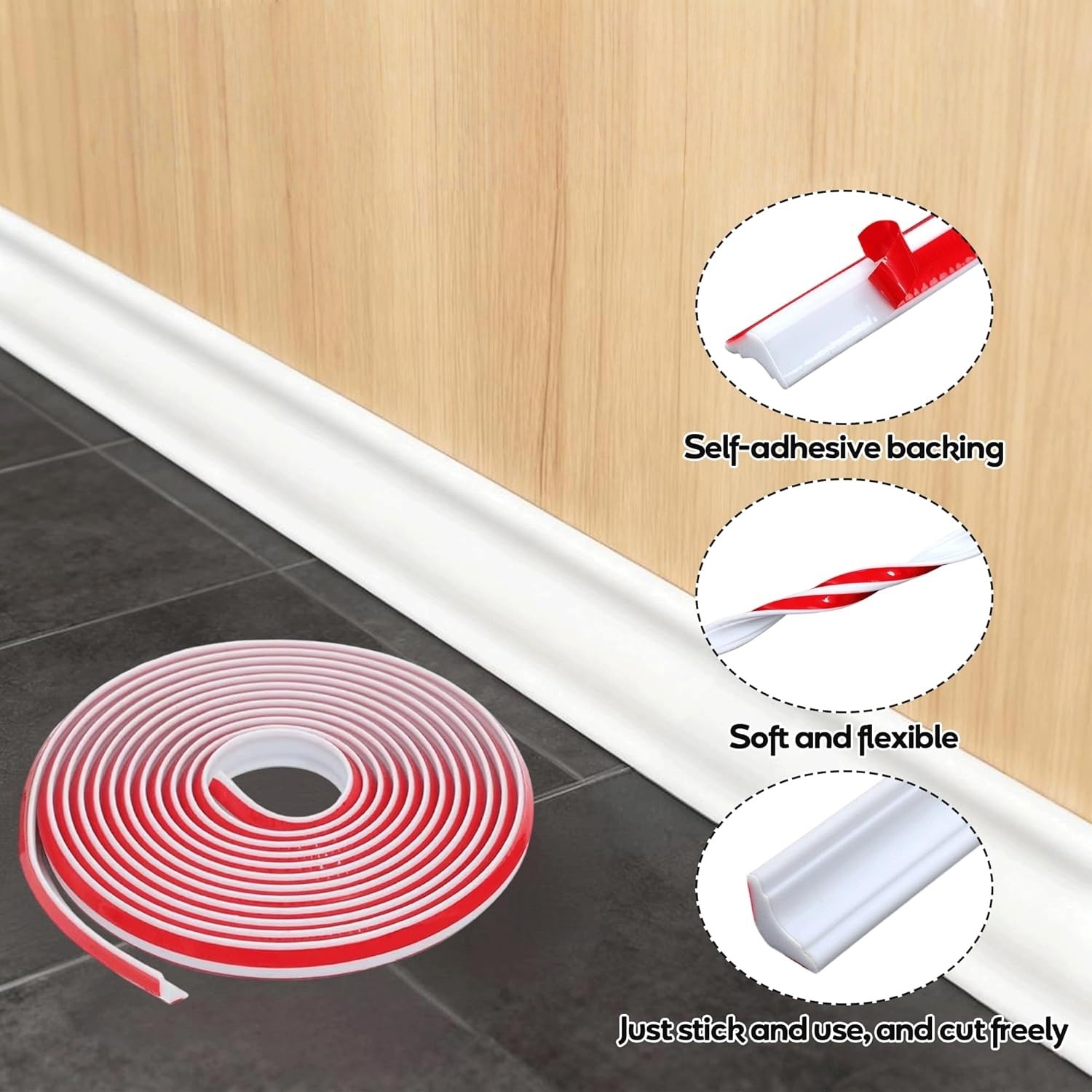 1 Stück Selbstklebende TPE-Mat – Baseboard Molding Trim Bewertung und Preis